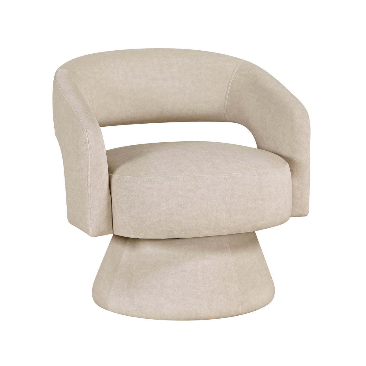 Lavon Taupe Swivel Chair by Homelegance at Eve Furniture