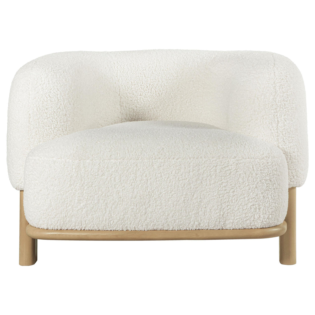Lawler Ivory Upholstered Barrel Back Accent Chair by Coaster at Eve Furniture