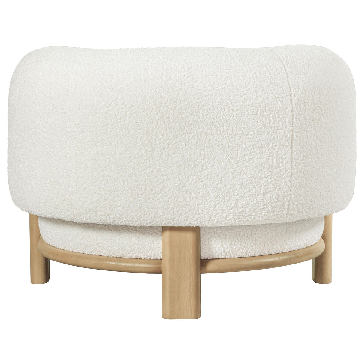 Lawler Ivory Upholstered Barrel Back Accent Chair by Coaster at Eve Furniture