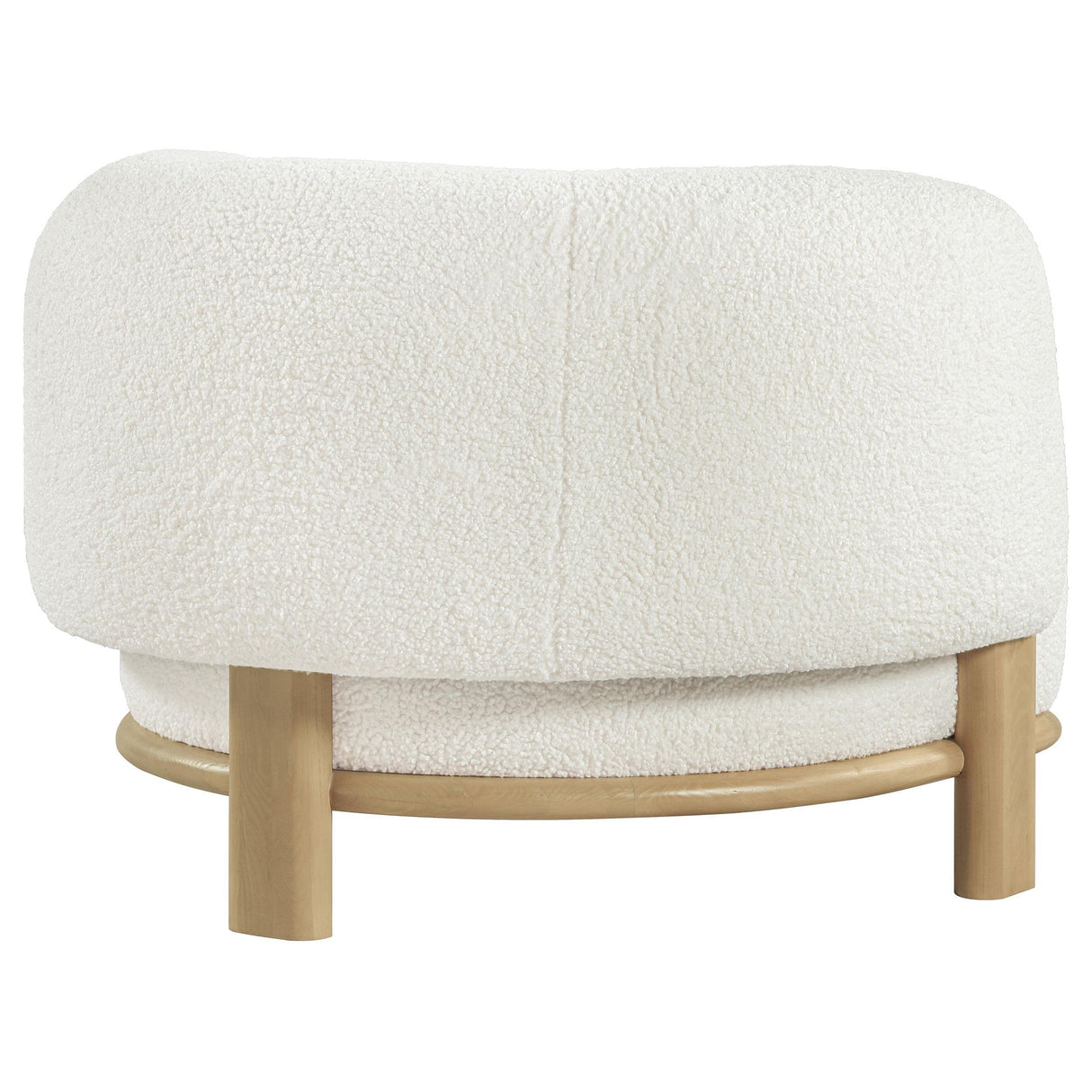 Lawler Ivory Upholstered Barrel Back Accent Chair by Coaster at Eve Furniture
