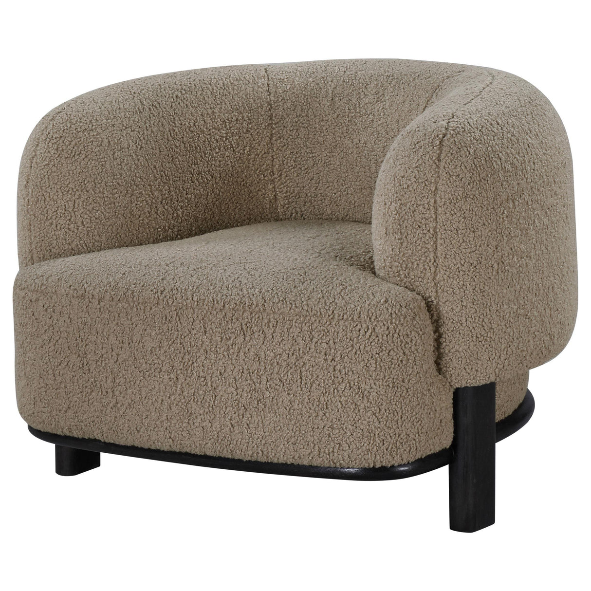 Lawler Upholstered Barrel Back Accent Chair Mushroom by Coaster at Eve Furniture
