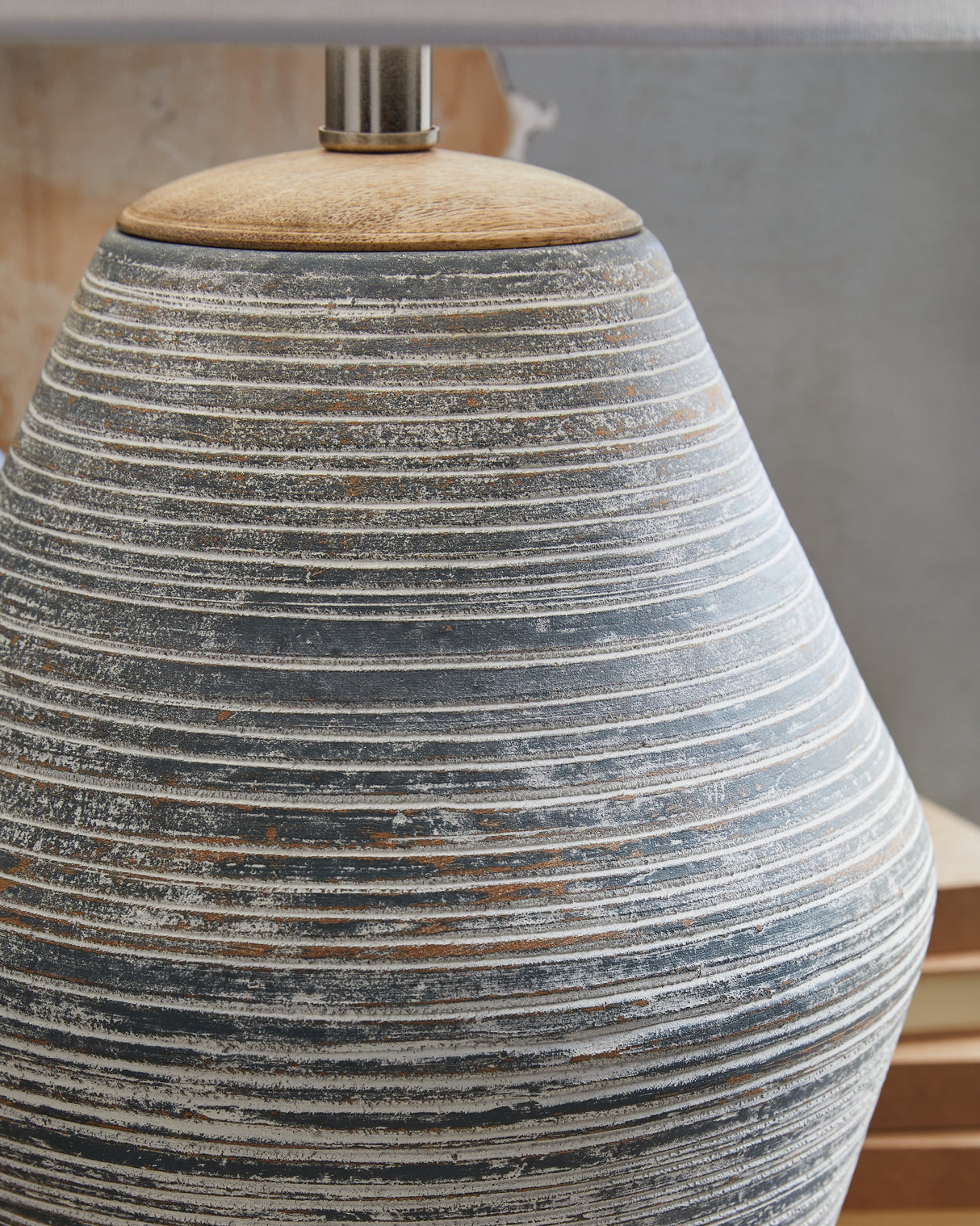 Lawrock Antique Blue Table Lamp by Ashley at Eve Furniture