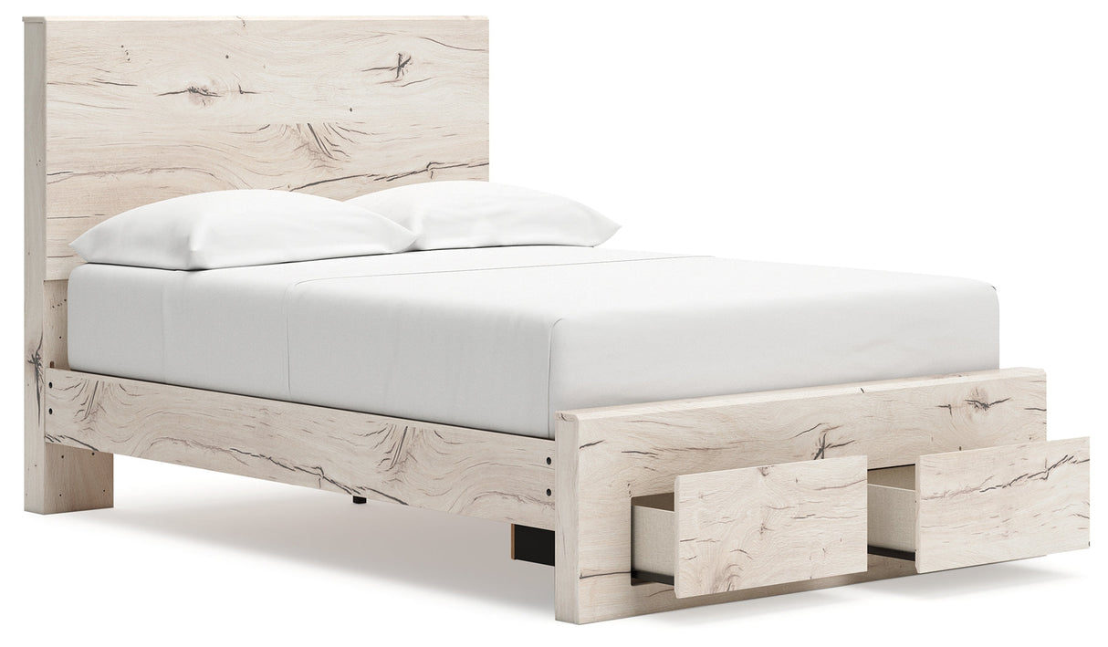 Lawroy Light Natural Full Storage Platform Bed by Ashley at Eve Furniture