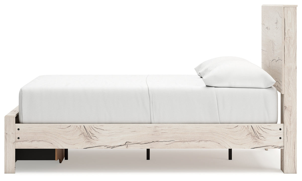 Lawroy Light Natural Full Storage Platform Bed by Ashley at Eve Furniture