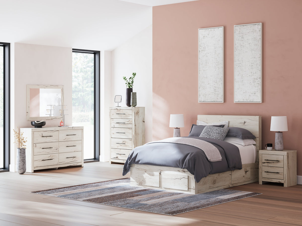 Lawroy Light Natural Full Storage Platform Bed with 6 Drawers by Ashley at Eve Furniture