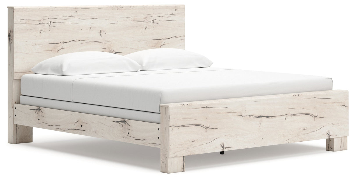 Lawroy Light Natural King Panel Bed by Ashley at Eve Furniture