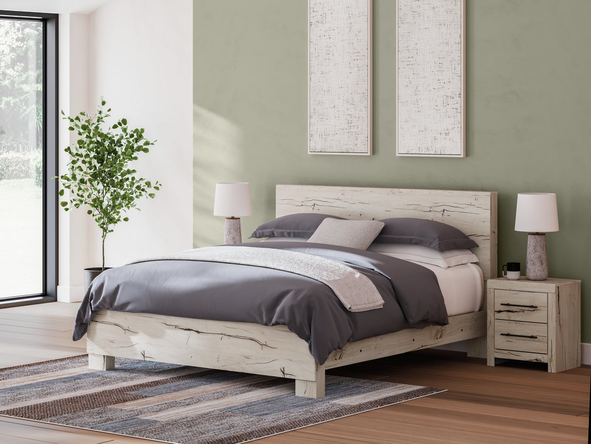 Lawroy Light Natural King Panel Bed by Ashley at Eve Furniture