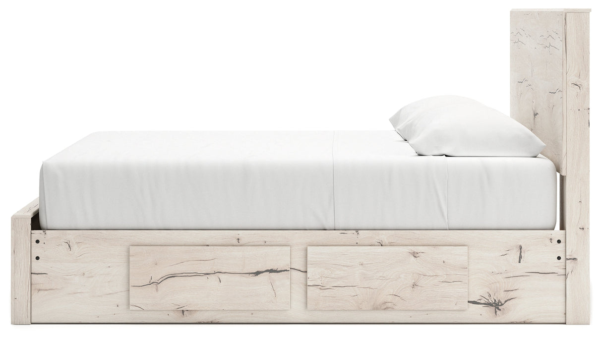 Lawroy Light Natural King Storage Platform Bed with 6 Drawers by Ashley at Eve Furniture