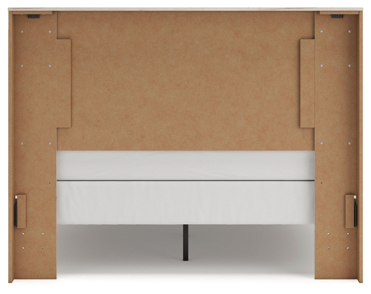 Lawroy Light Natural Queen Panel Bed by Ashley at Eve Furniture