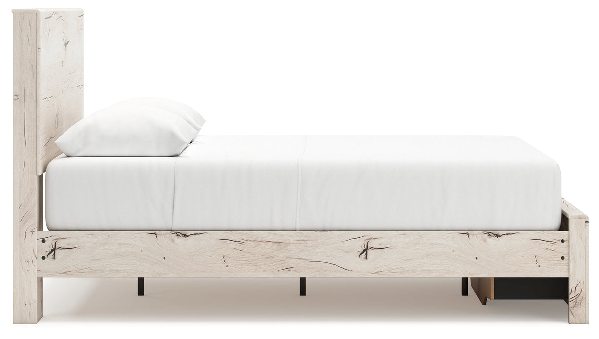 Lawroy Light Natural Queen Storage Platform Bed by Ashley at Eve Furniture