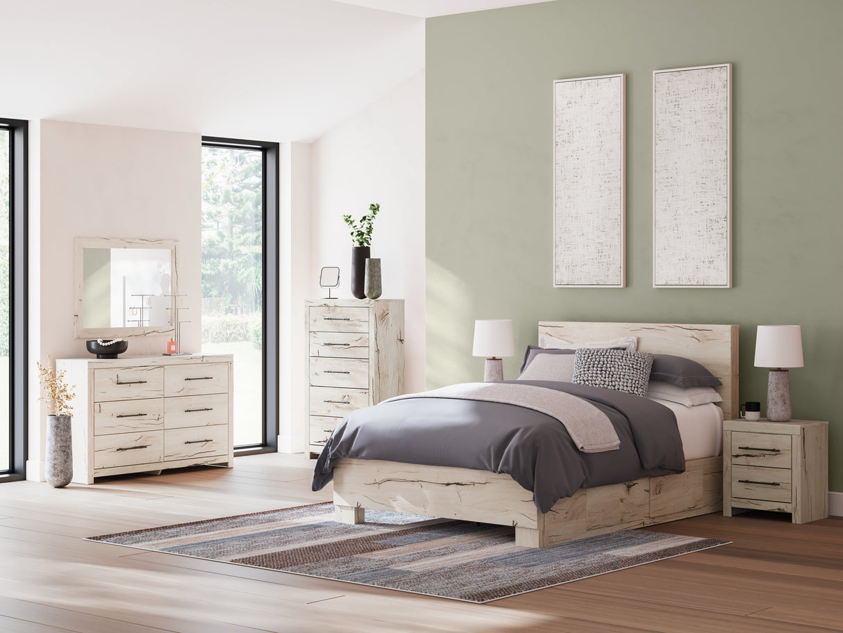 Lawroy Light Natural Queen Storage Platform Bed with 2 Drawers by Ashley at Eve Furniture