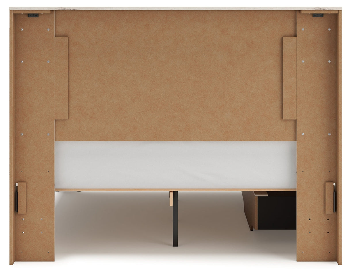 Lawroy Light Natural Queen Storage Platform Bed with 2 Drawers by Ashley at Eve Furniture