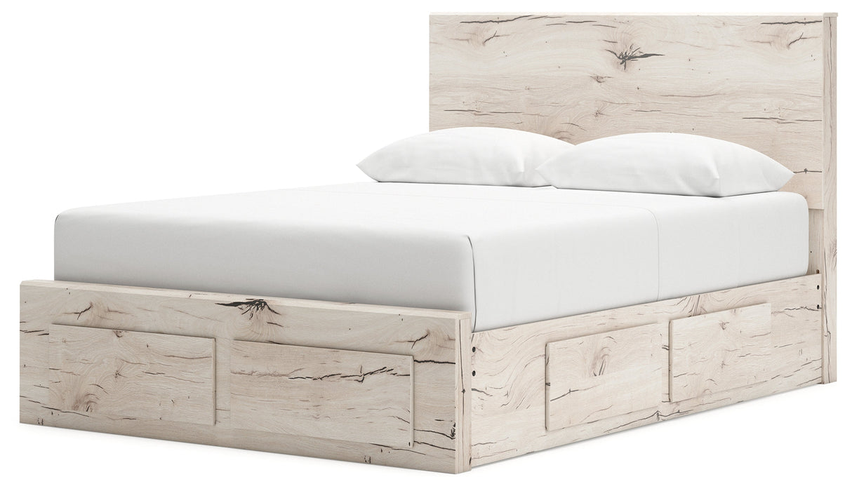 Lawroy Light Natural Queen Storage Platform Bed with 6 Drawers by Ashley at Eve Furniture