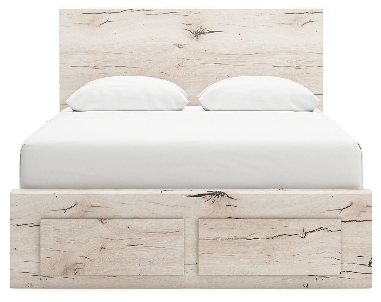 Lawroy Light Natural Queen Storage Platform Bed with 6 Drawers by Ashley at Eve Furniture
