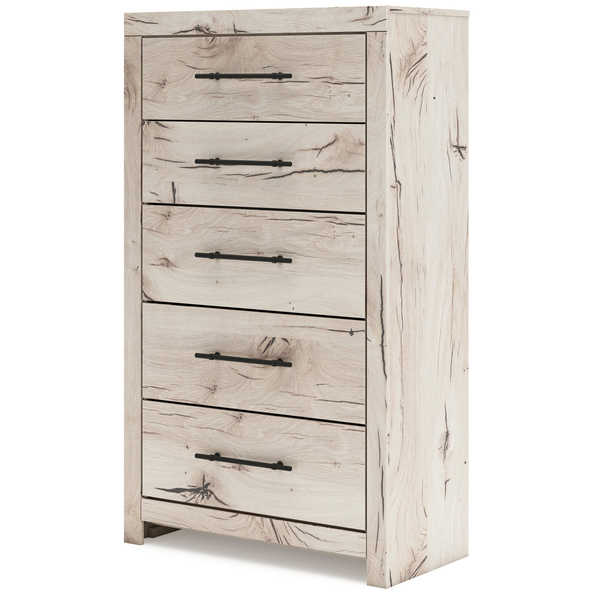 Lawroy Light Natural Storage Panel Bedroom Set with 2 Footboard Drawers by Ashley at Eve Furniture
