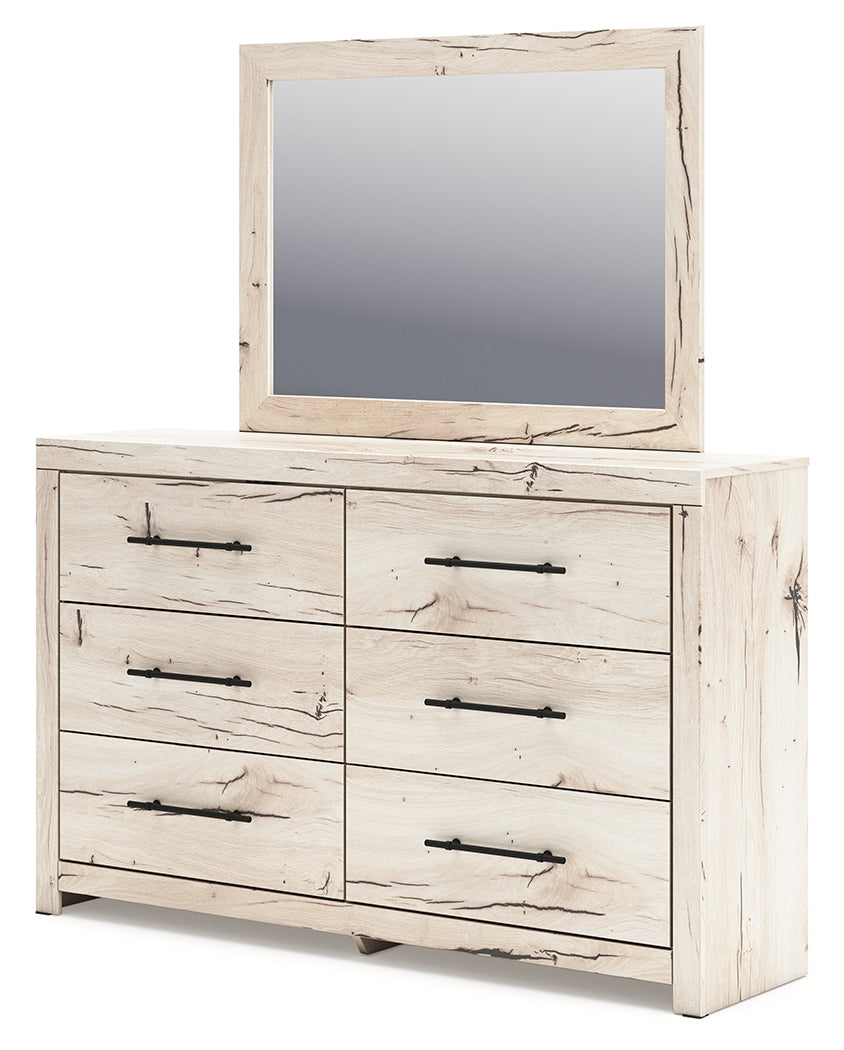 Lawroy Light Natural Storage Panel Bedroom Set with 6 Drawers by Ashley at Eve Furniture