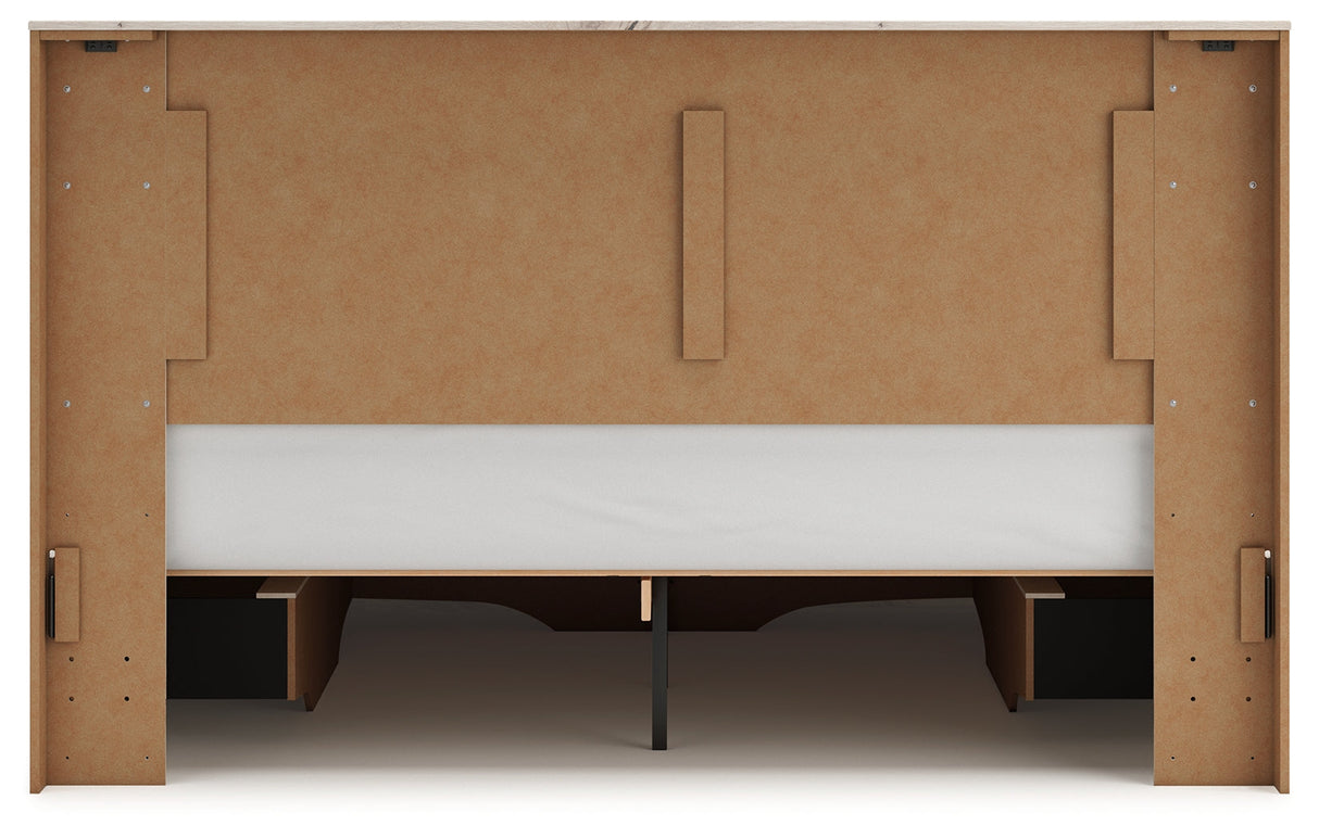Lawroy Light Natural Storage Panel Bedroom Set with 6 Drawers by Ashley at Eve Furniture