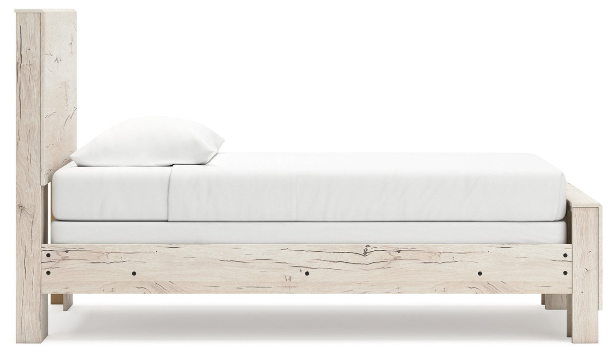 Lawroy Light Natural Twin Panel Bed by Ashley at Eve Furniture