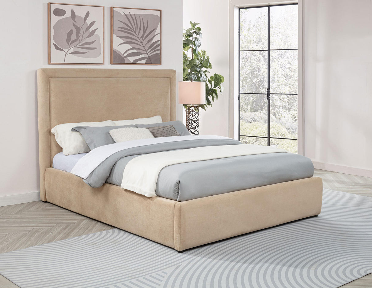 Lawson Light Saddle 55-inch Upholstered Queen Platform Bed by Coaster at Eve Furniture