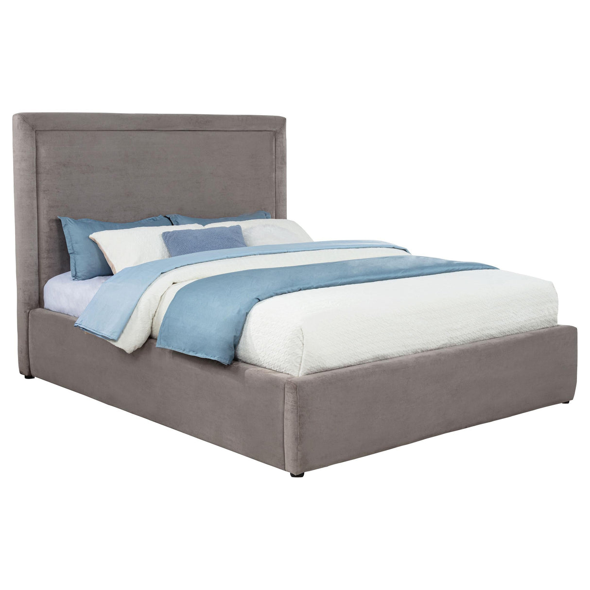 Lawson Mushroom 55-inch Upholstered Eastern King Platform Bed by Coaster at Eve Furniture
