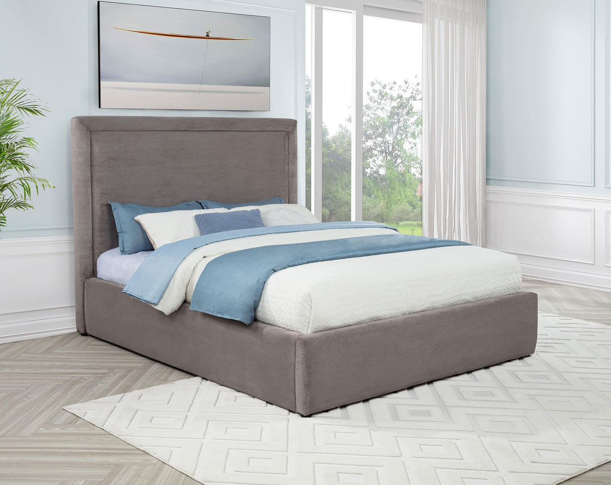 Lawson Mushroom 55-inch Upholstered Queen Platform Bed by Coaster at Eve Furniture