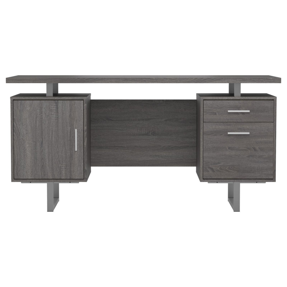 Lawtey Weathered Gray Floating Top Office Desk by Coaster at Eve Furniture