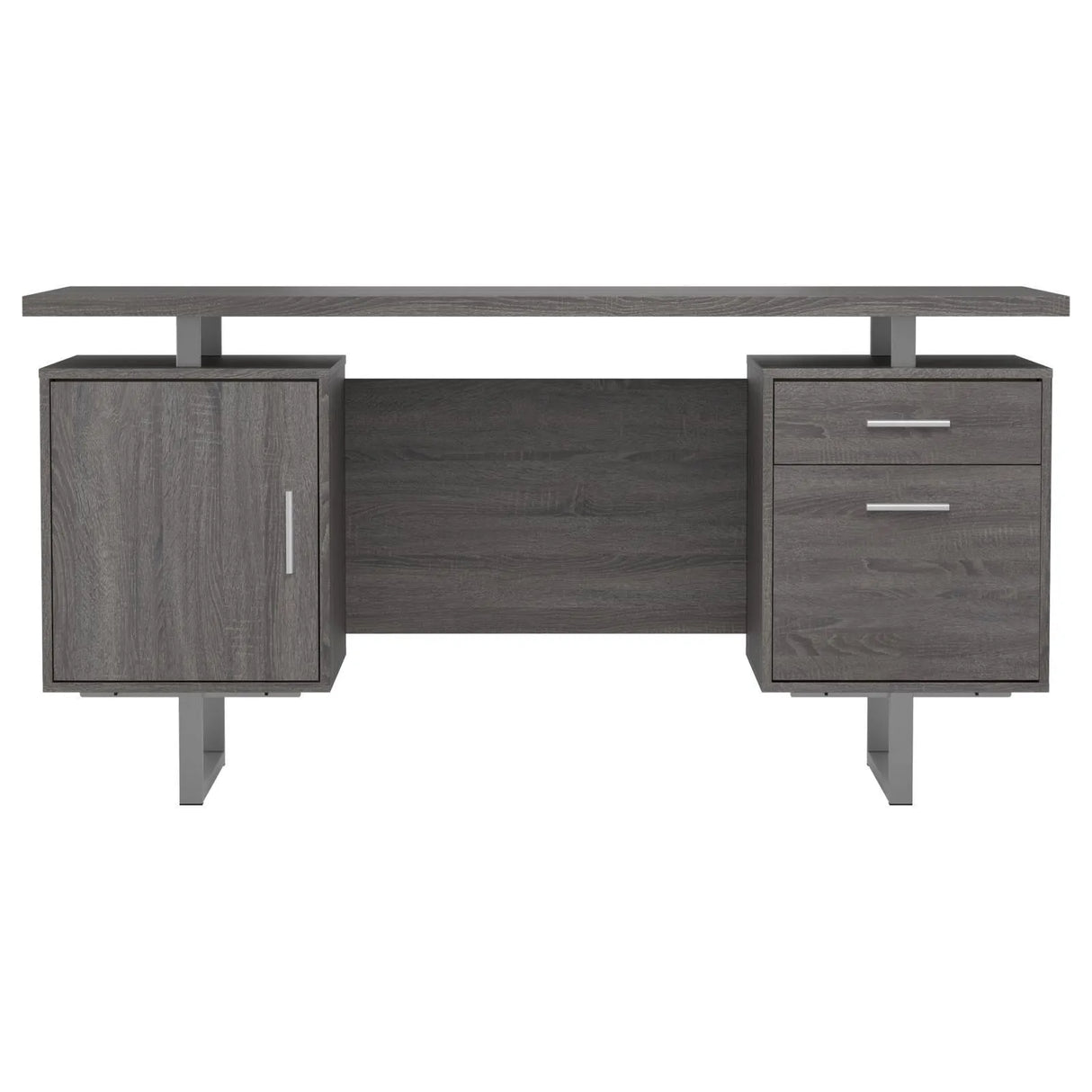 Lawtey Weathered Gray Floating Top Office Desk by Coaster at Eve Furniture