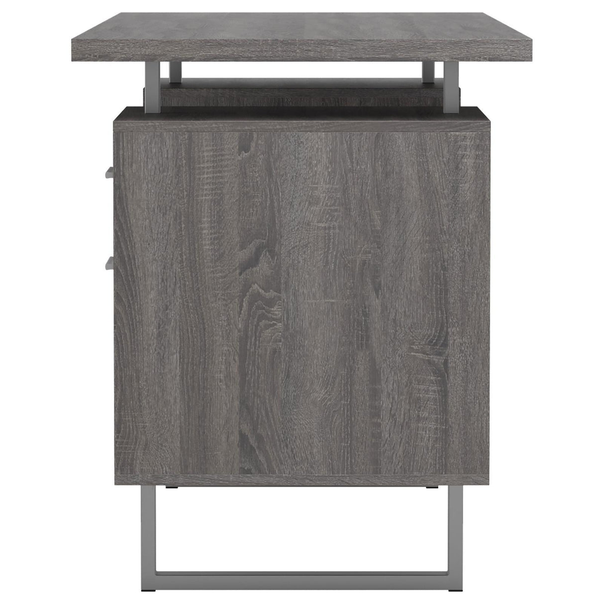 Lawtey Weathered Gray Floating Top Office Desk by Coaster at Eve Furniture