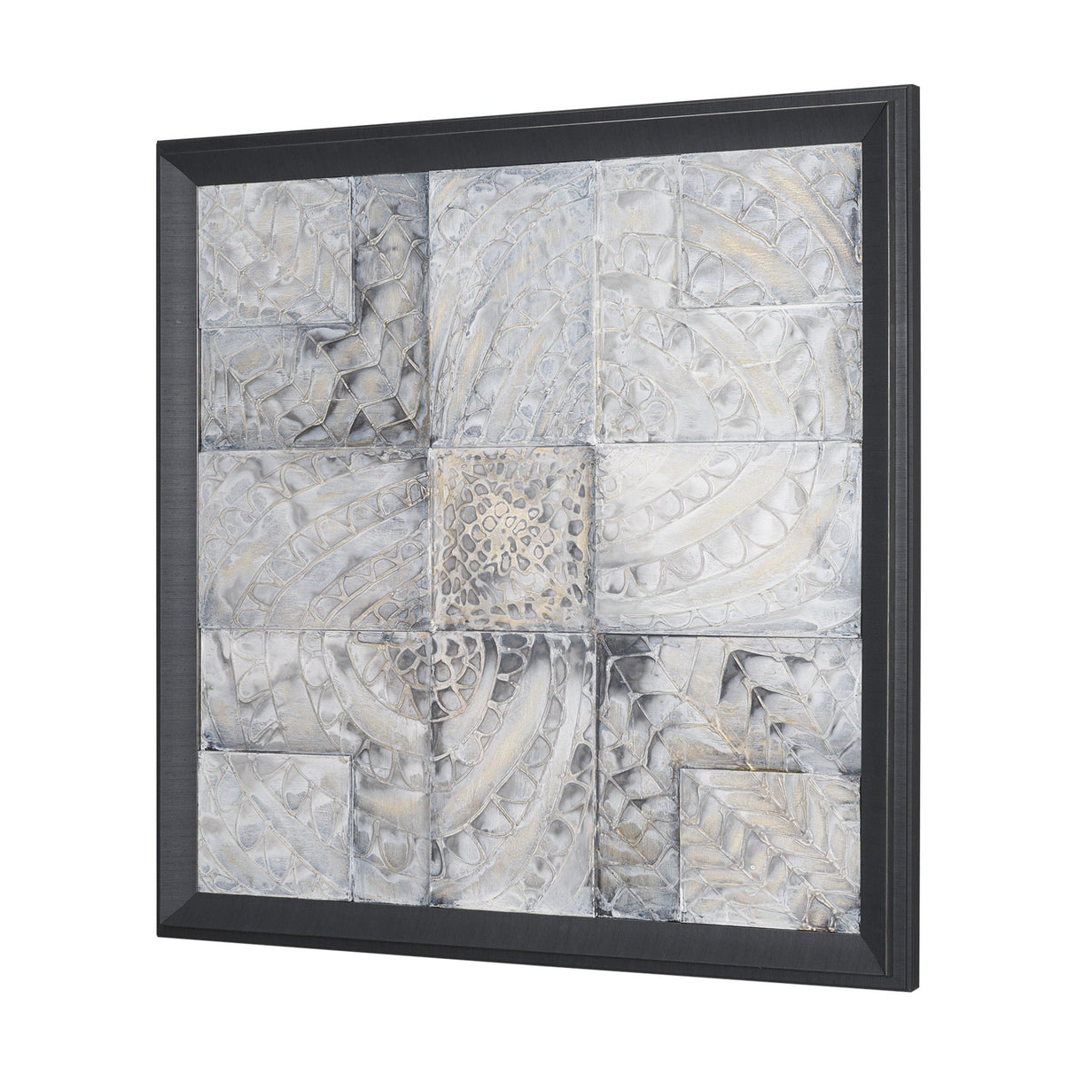 Layered Alloy II by Studio M a handmade Original 3D Textured Framed Artwork by Mercana at Eve Furniture