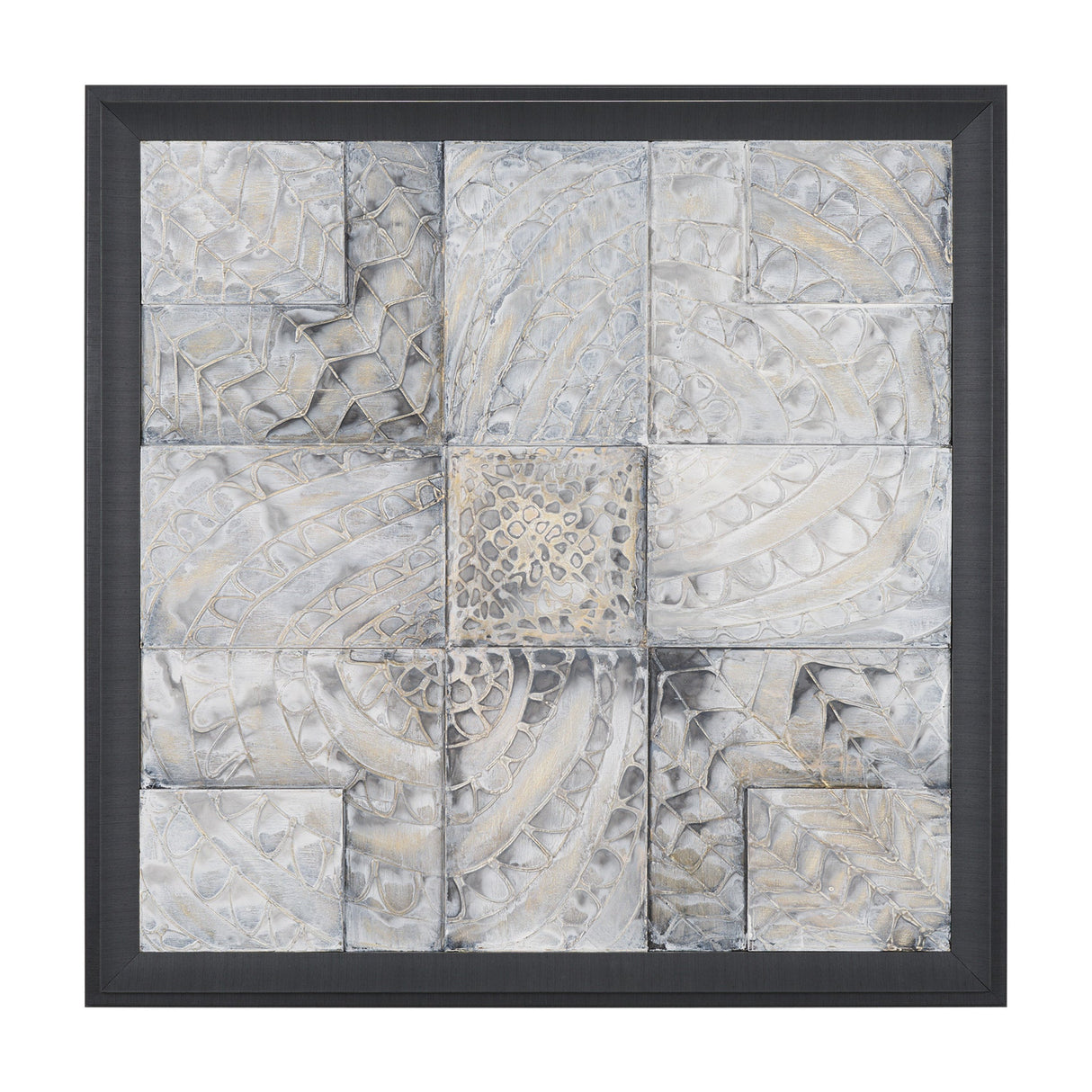 Layered Alloy II by Studio M a handmade Original 3D Textured Framed Artwork by Mercana at Eve Furniture