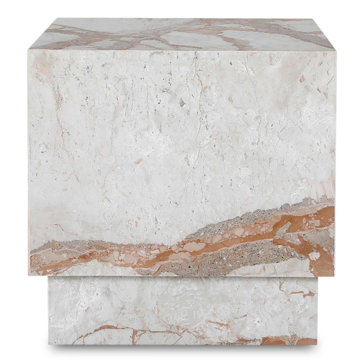 Layla Breccia Beige Marble Side Table by Moe's Home at Eve Furniture