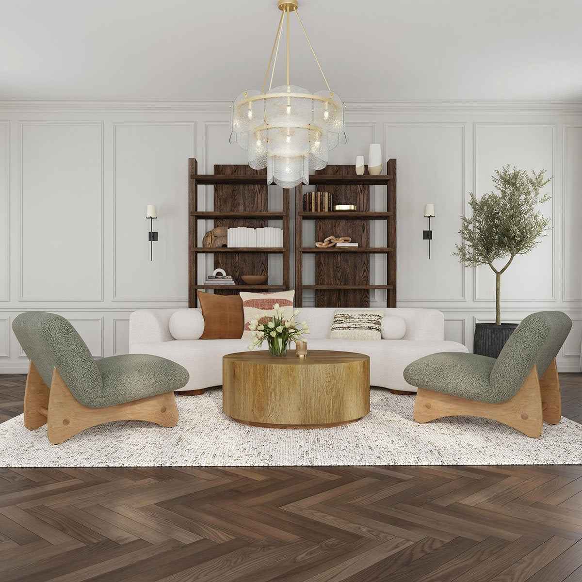 Layne Coffee Table with Casters - Light Brown by Classic Home at Eve Furniture