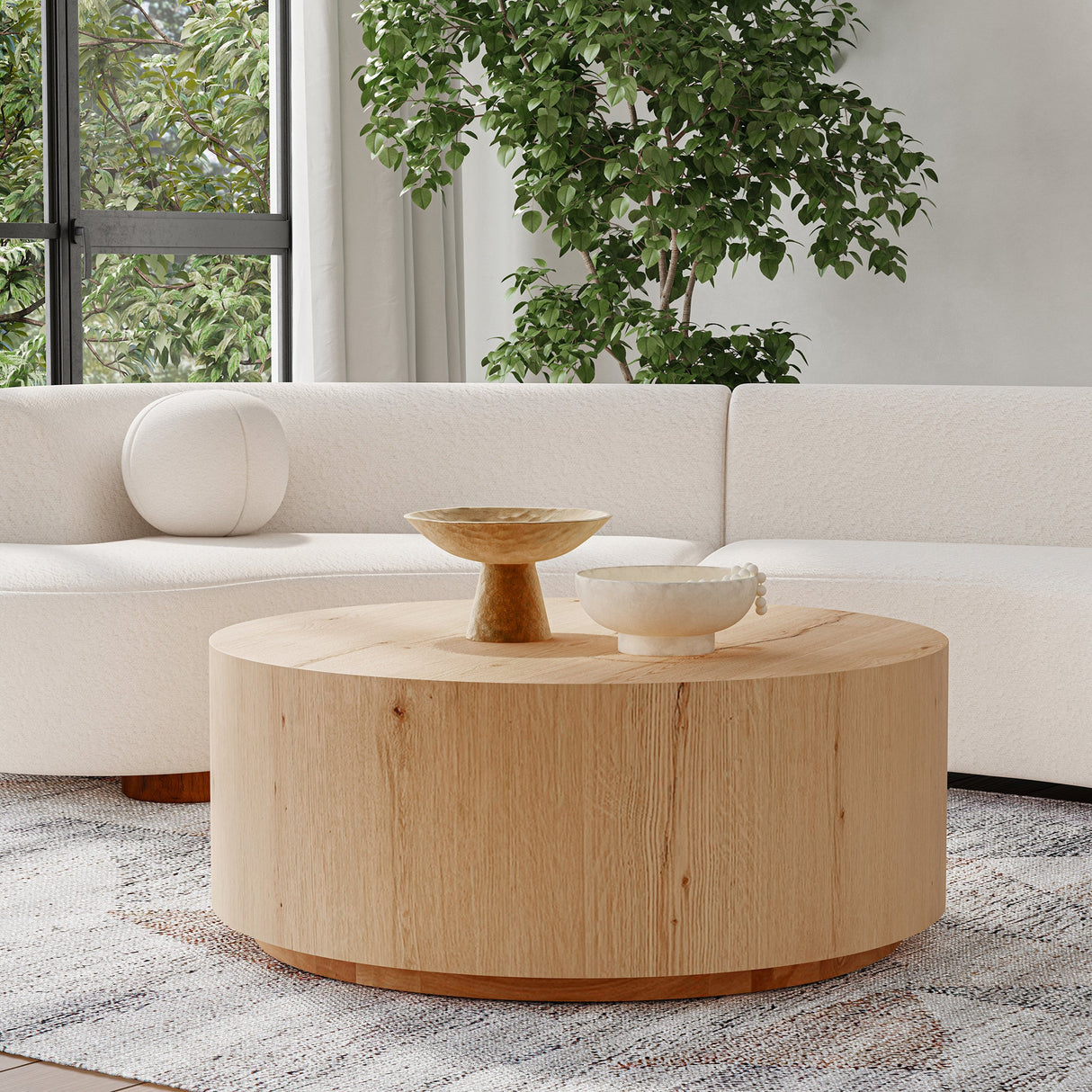 Layne Coffee Table with Casters - True Natural by Classic Home at Eve Furniture