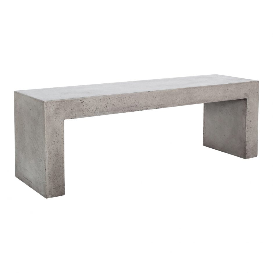 Lazarus Outdoor Bench Dark Grey by Moe's Home at Eve Furniture