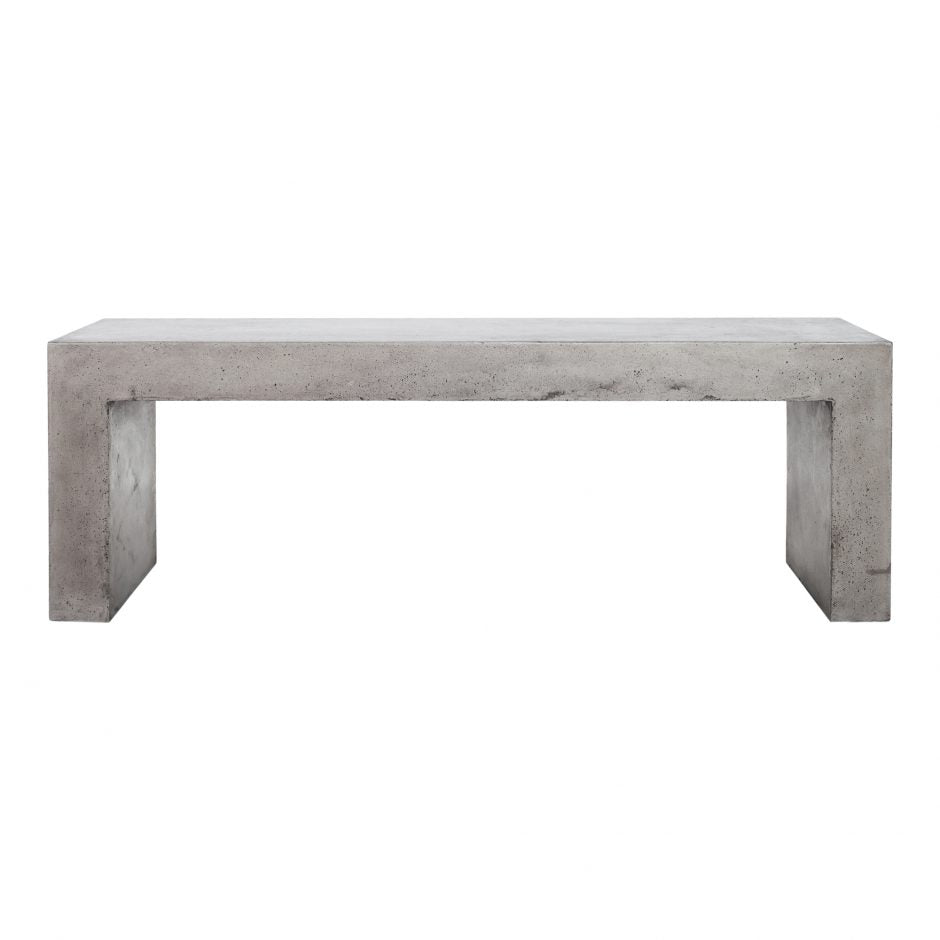 Lazarus Outdoor Bench Dark Grey by Moe's Home at Eve Furniture