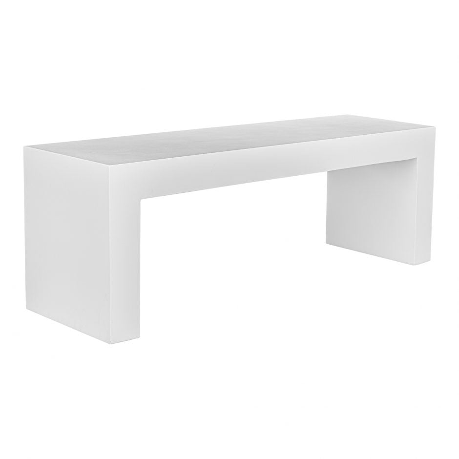 Lazarus Outdoor Bench White by Moe's Home at Eve Furniture