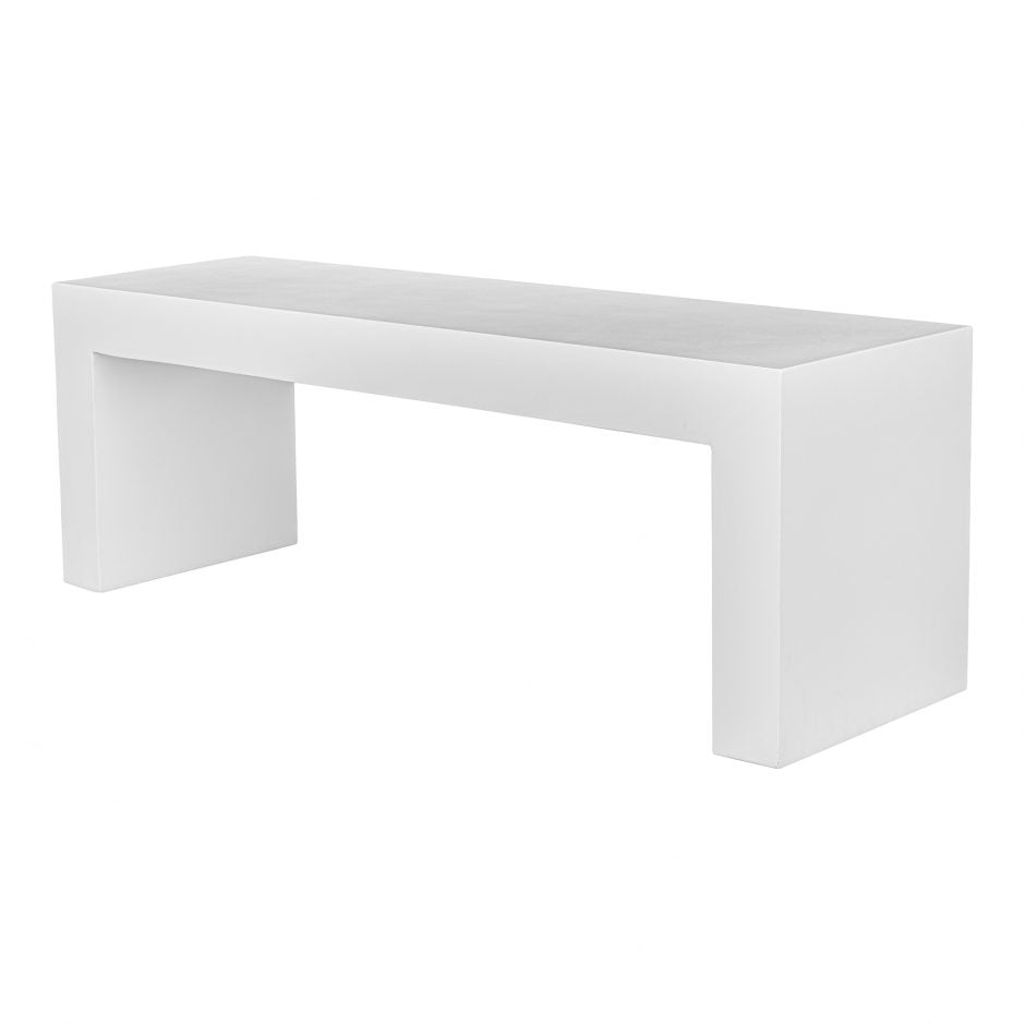 Lazarus Outdoor Bench White by Moe's Home at Eve Furniture