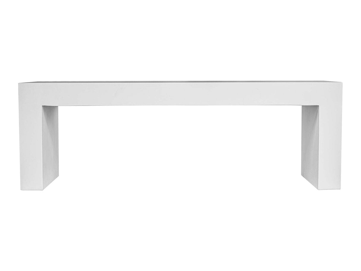 Lazarus White Outdoor Bench by Moe's Home at Eve Furniture