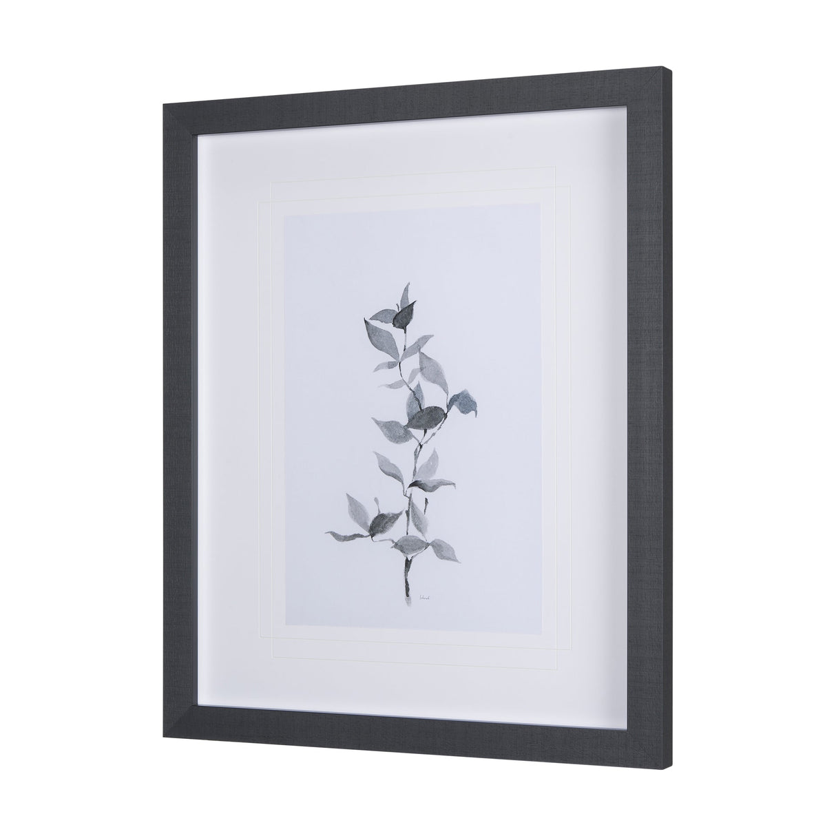 Leaf Shadow II by Mercana Studio a Hand Embellished Textured Framed Art Print Matted under Glass by Mercana at Eve Furniture