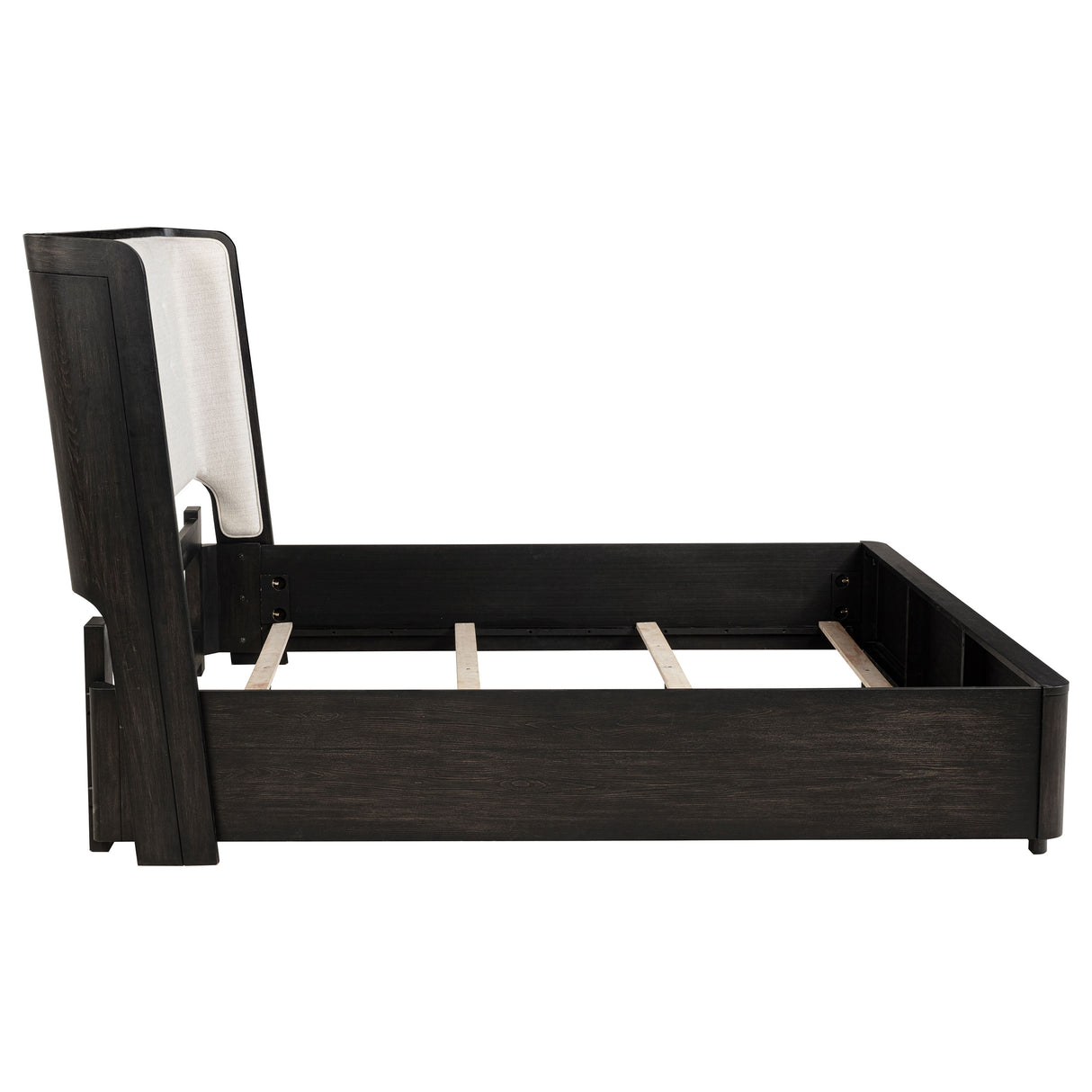 Leandro Black 55-inch California King Wingback Bed Burnished by Coaster at Eve Furniture
