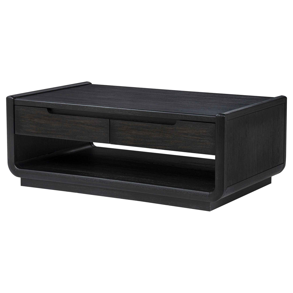 Leandro Burnished Black 2-drawer Wood Cocktail Coffee Table by Coaster at Eve Furniture