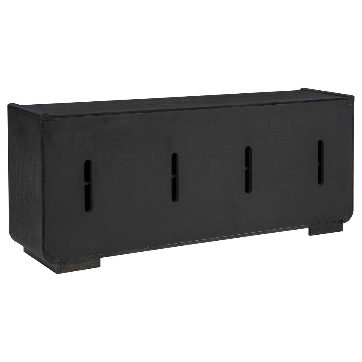Leandro Burnished Black 72-inch 4-door TV Stand Media Console by Coaster at Eve Furniture