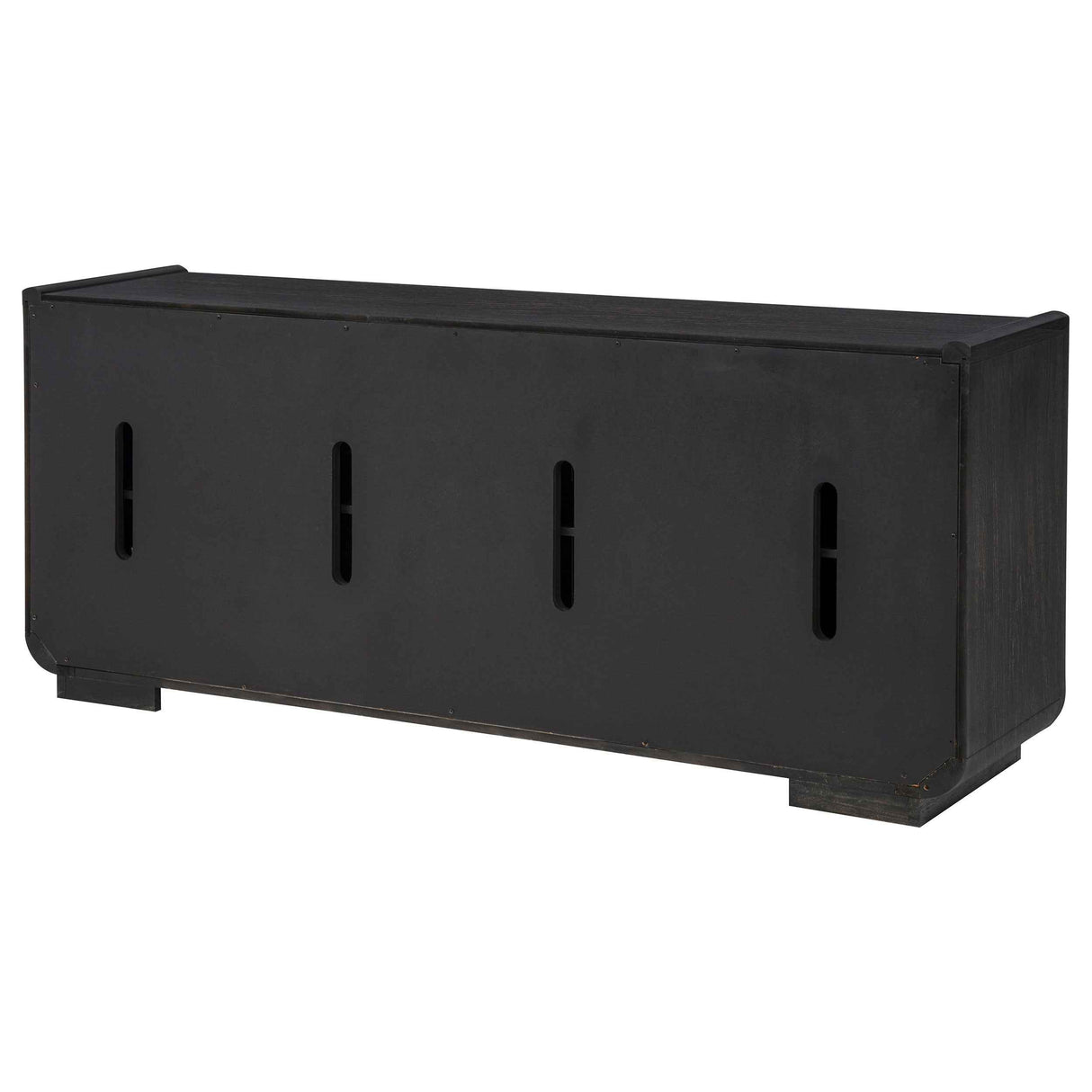 Leandro Burnished Black 72-inch 4-door TV Stand Media Console by Coaster at Eve Furniture