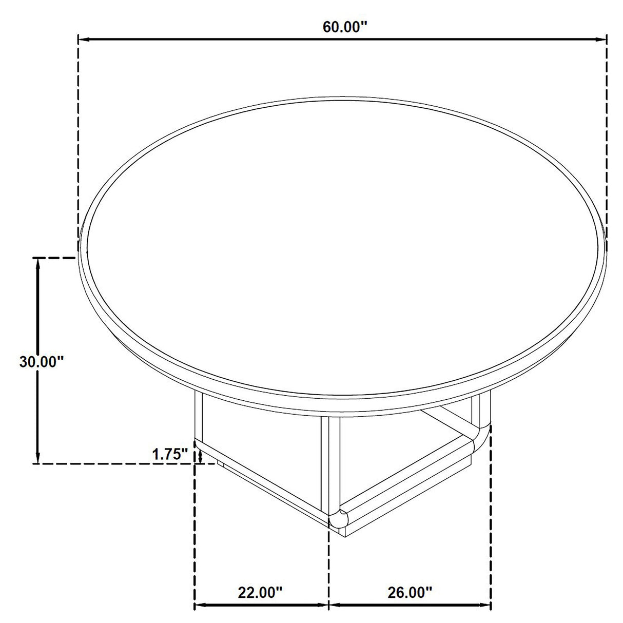 Leandro Burnished Black/Cream 7-piece Round Dining Table Set by Coaster at Eve Furniture