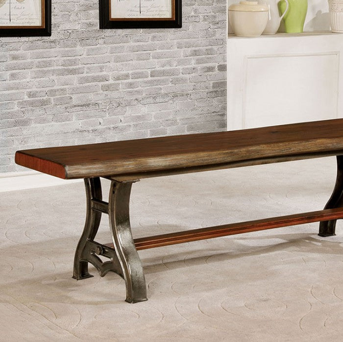 Leann Brown Cherry Bench by Furniture of America at Eve Furniture