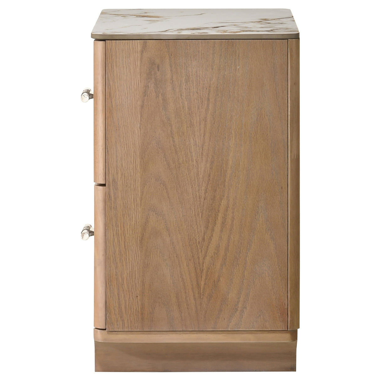 Leanne Light Oak 2-drawer Sinter Stone Top Nightstand by Coaster at Eve Furniture