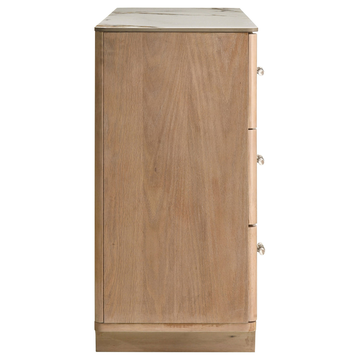 Leanne Light Oak 6-drawer Sinter Stone Top Dresser Cabinet by Coaster at Eve Furniture