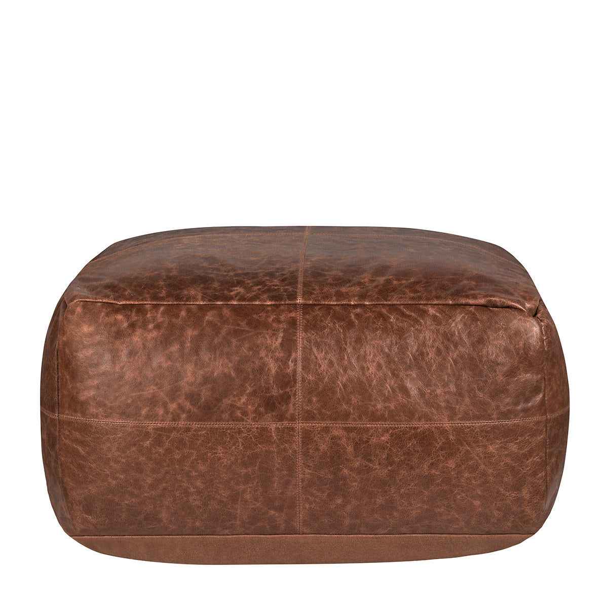 Leather Kona Brown Pouf by Classic Home at Eve Furniture
