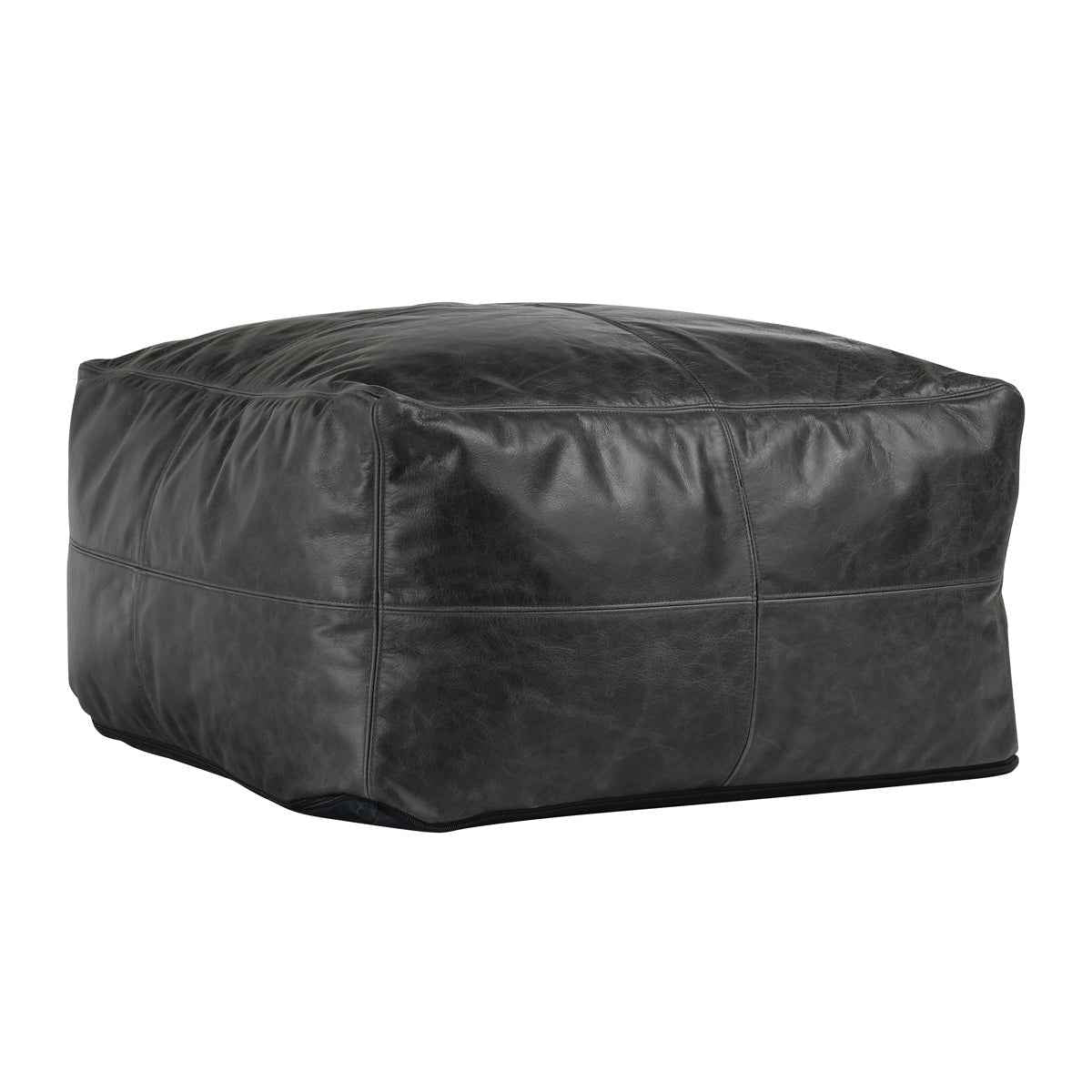 Leather Onyx Pouf by Classic Home at Eve Furniture