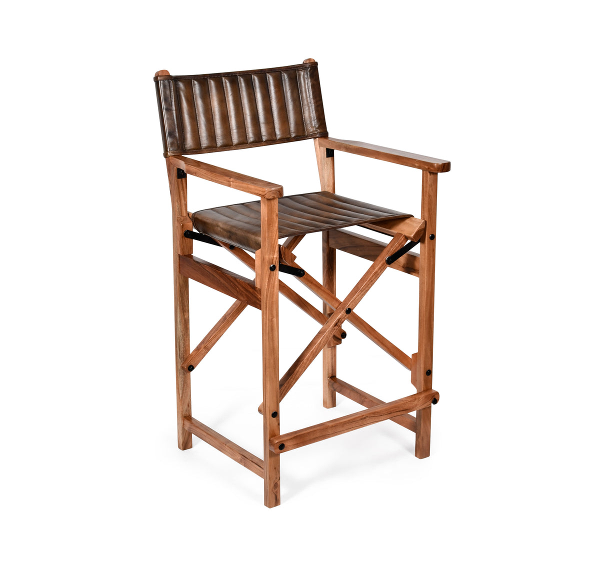 Leeds 23" Folding Counter Chair in Antique Whiskey by Home Trends & Design at Eve Furniture